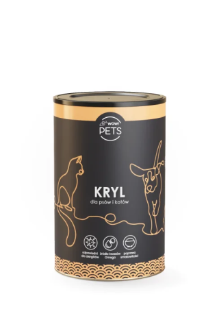 Suplement dla psów i kotów WOW!PETS Kryl 130g