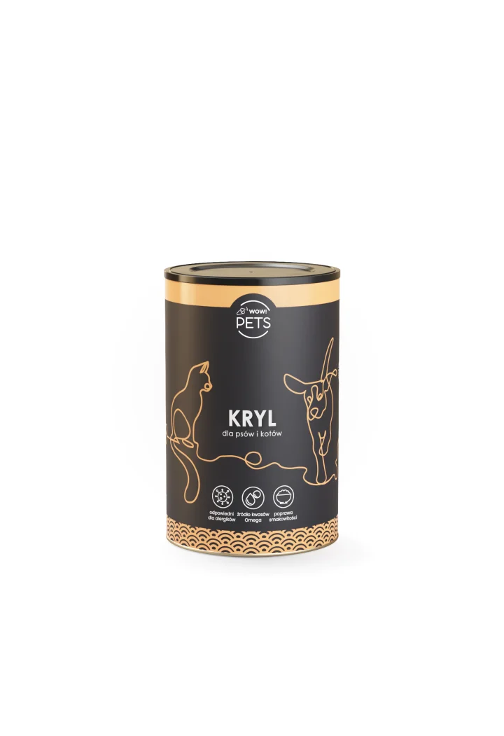 Suplement dla psów i kotów WOW!PETS Kryl 130g