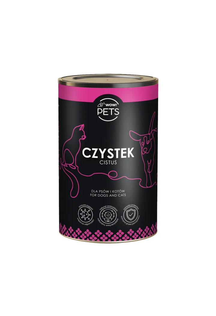 Suplement dla psów i kotów WOW!PETS Czystek 300g