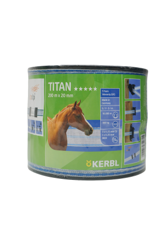 Taśma ogrodzeniowa KERBL Titan 20mmx200m