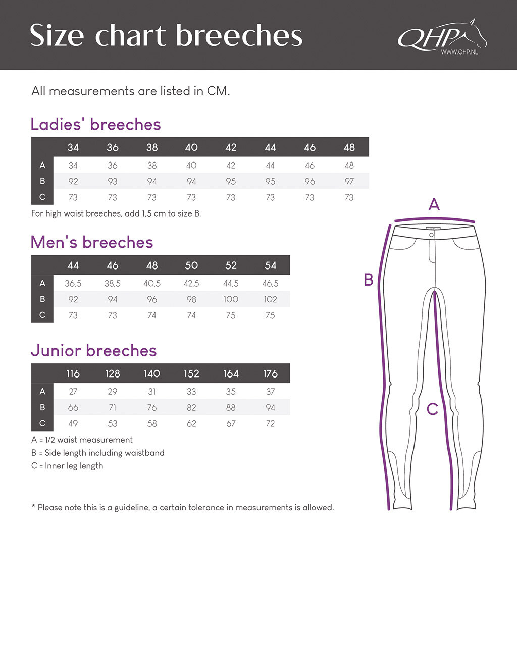 Legginsy QHP Eden FullGrip młodzieżowe