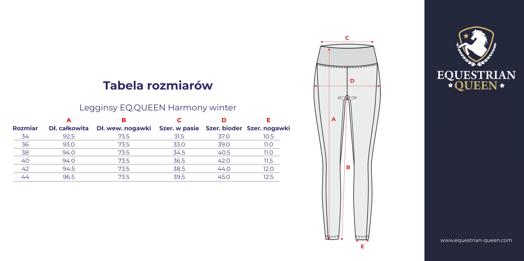 Legginsy EQ.QUEEN Harmony winter damskie