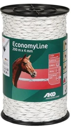 Linka ogrodz ECONOMY 200m/4mm white