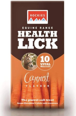 Lizawka solna ROCKIES Rockies Carrot 2kg | Sklep jeździecki Horse-Trade.pl