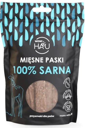 Smaczki dla psa WOW!PETS Paski Sarna 120g