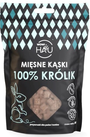 Smaczki dla psa WOW!PETS Kąski Królik 120g