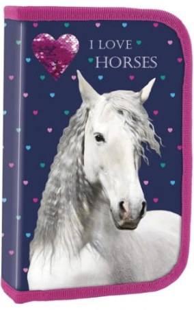 Piórnik DERFORM I Love Horses jednokomorowy